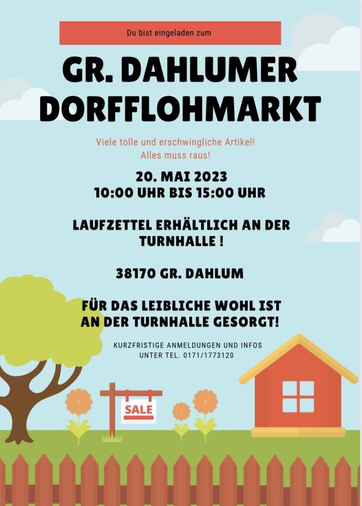 Groß Dahlum lockt mit Dorfflohmarkt am 20. Mai
